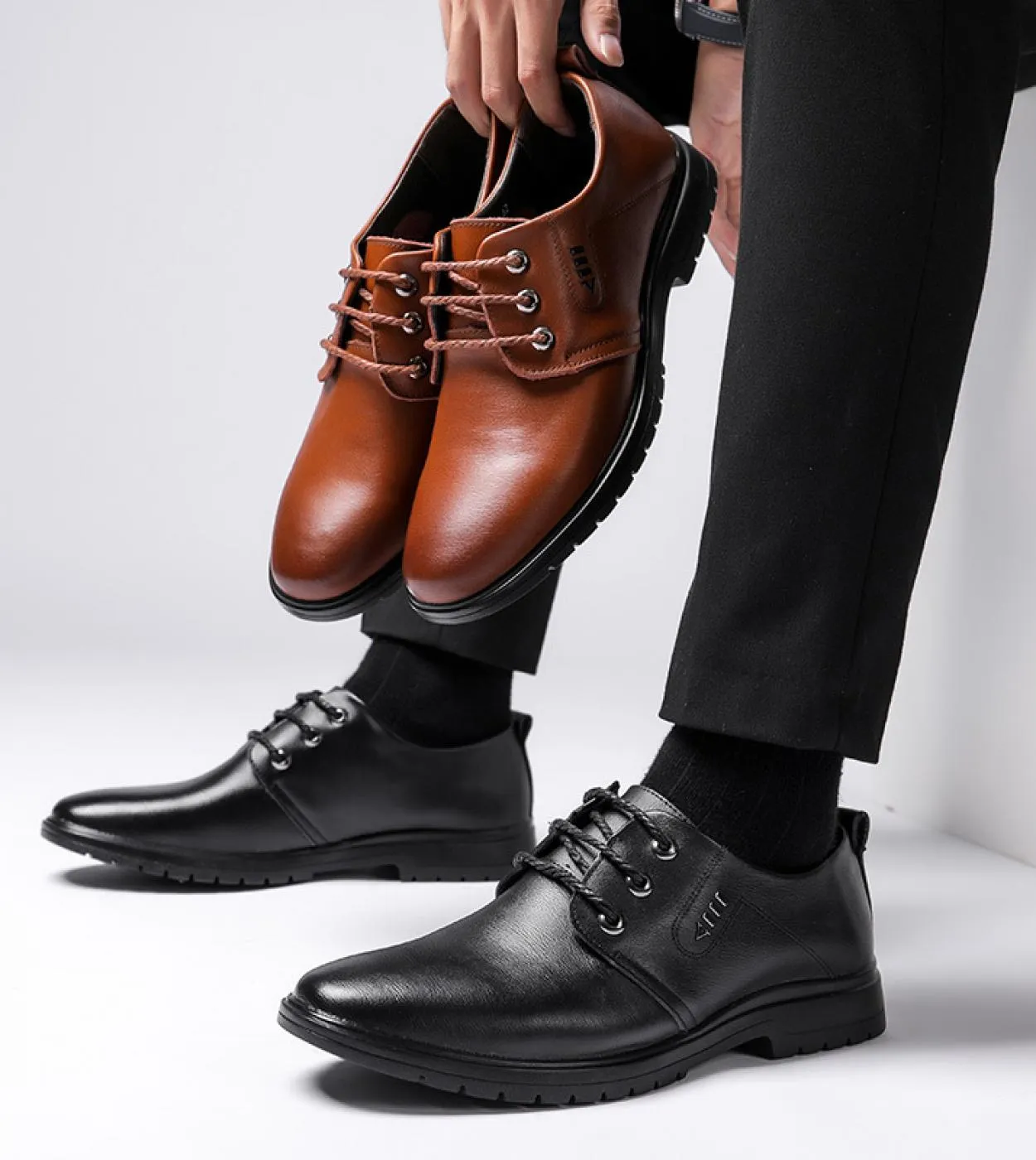 Mocassini da uomo Scarpe casual in pelle leggera Autunno Scarpe da passeggio per uomo allaperto Comode Sneakers da uomo Mocassi