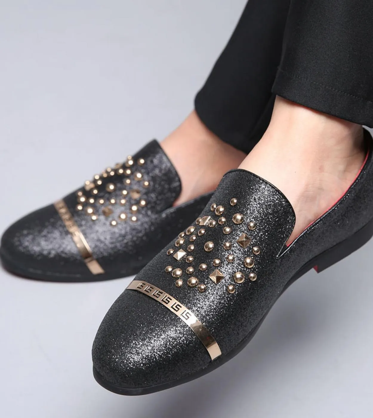 Mocassini glitter moda italiana uomo nuovo arrivo coiffeur abito da sposa scarpe formali uomo scarpe da festa eleganti uomo clas