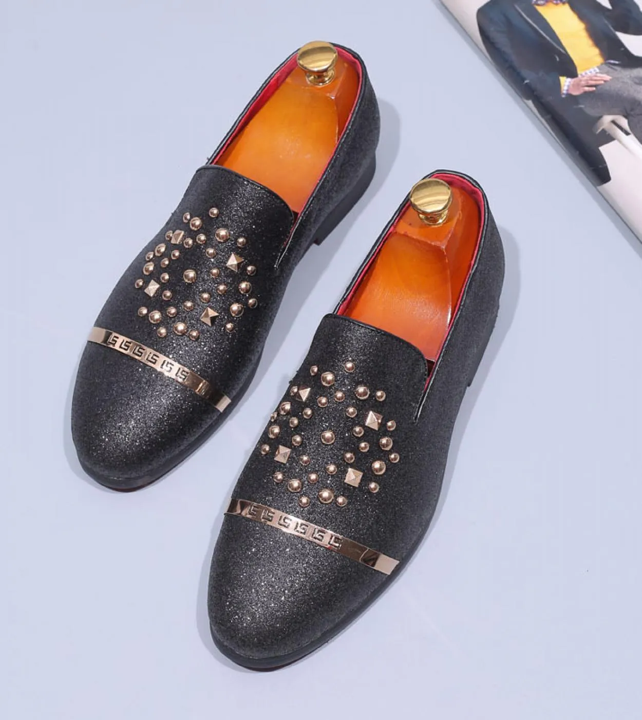 Mocassini glitter moda italiana uomo nuovo arrivo coiffeur abito da sposa scarpe formali uomo scarpe da festa eleganti uomo clas