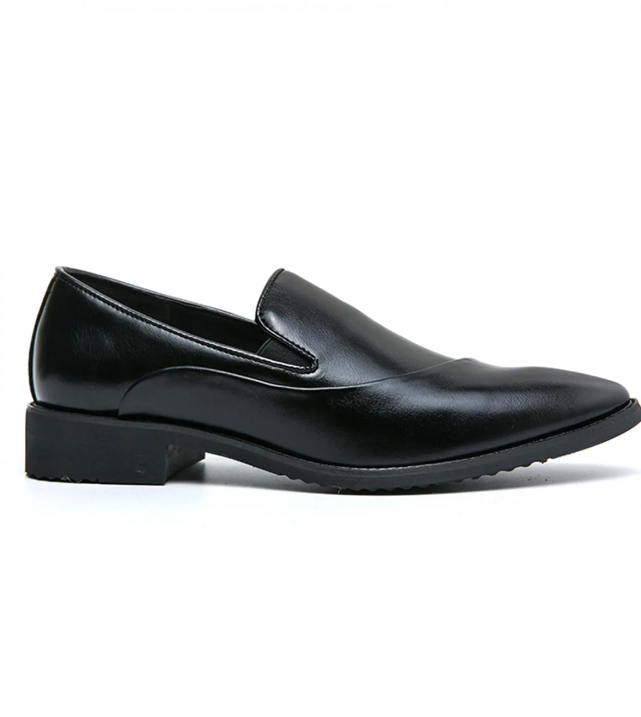 Mocassini Scarpe da uomo Pu Tinta unita Punta a punta Tacco basso Moda Lavoro quotidiano Casual Personalità Piega Abito classico