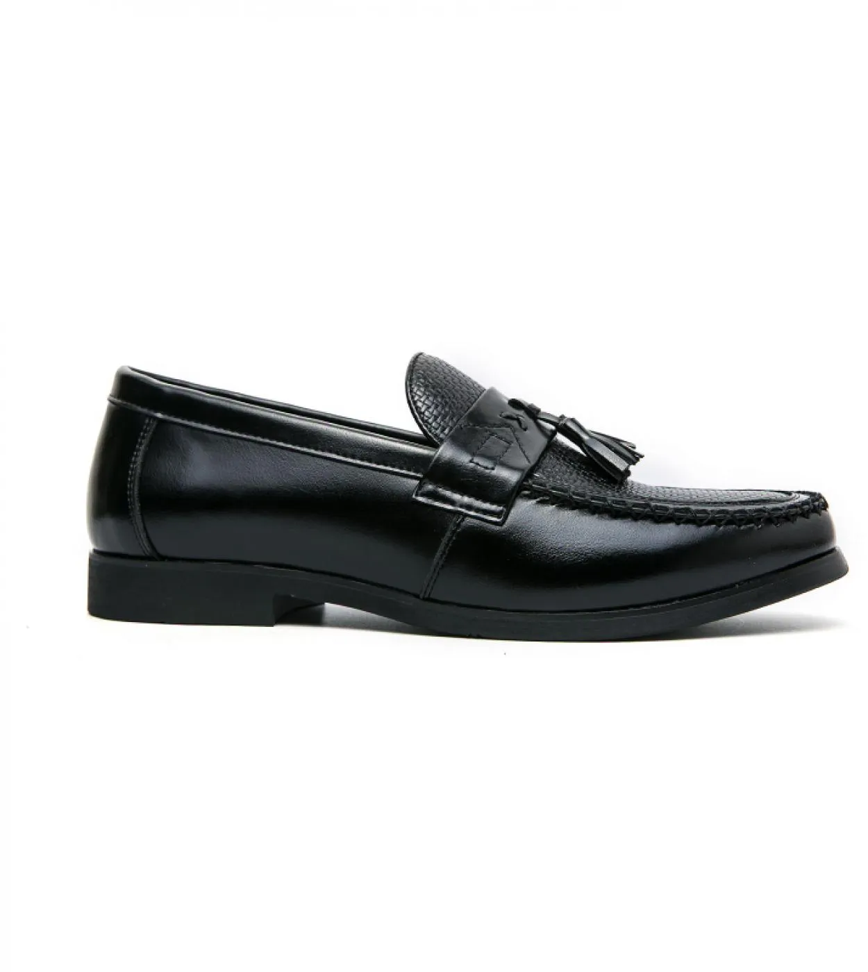 Mocassini Scarpe da uomo Tinta unita Pu Punta quadrata Motivo intrecciato Cucito a mano Moda Business Casual Party Scarpe elegan