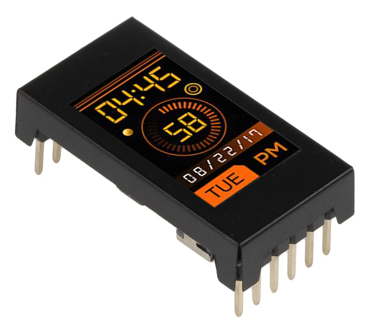 Modulo display LCD 4D Systems, 0.9poll, interfaccia 1-Wire, I2C, SPI, TTL, 80 x 160pixels