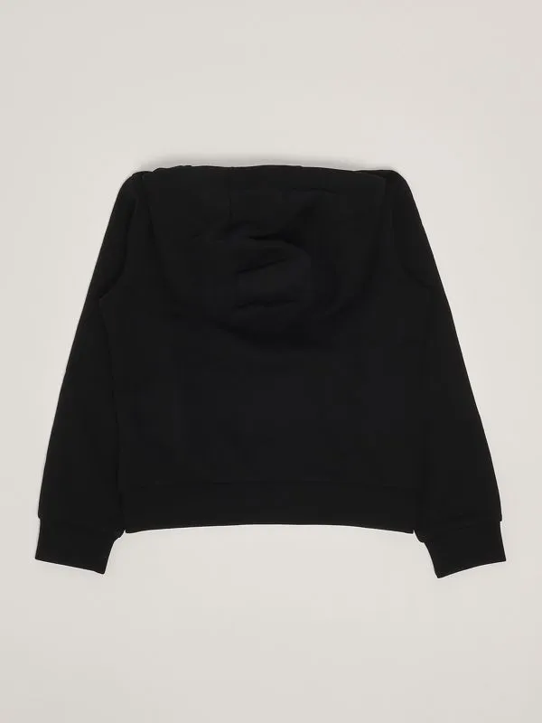MONCLER  Felpa bambina Moncler in cotone con logo Nero