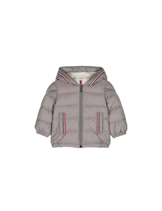 MONCLER     Giubbino Merary grigio con dettagli logo Moncler