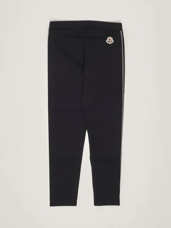 MONCLER  Leggins bambina Moncler in cotone Nero