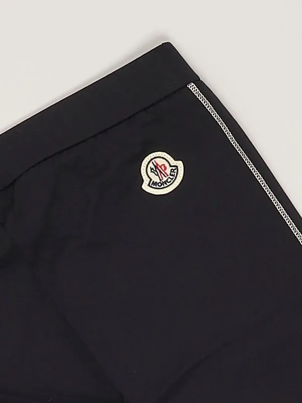 MONCLER  Leggins bambina Moncler in cotone Nero