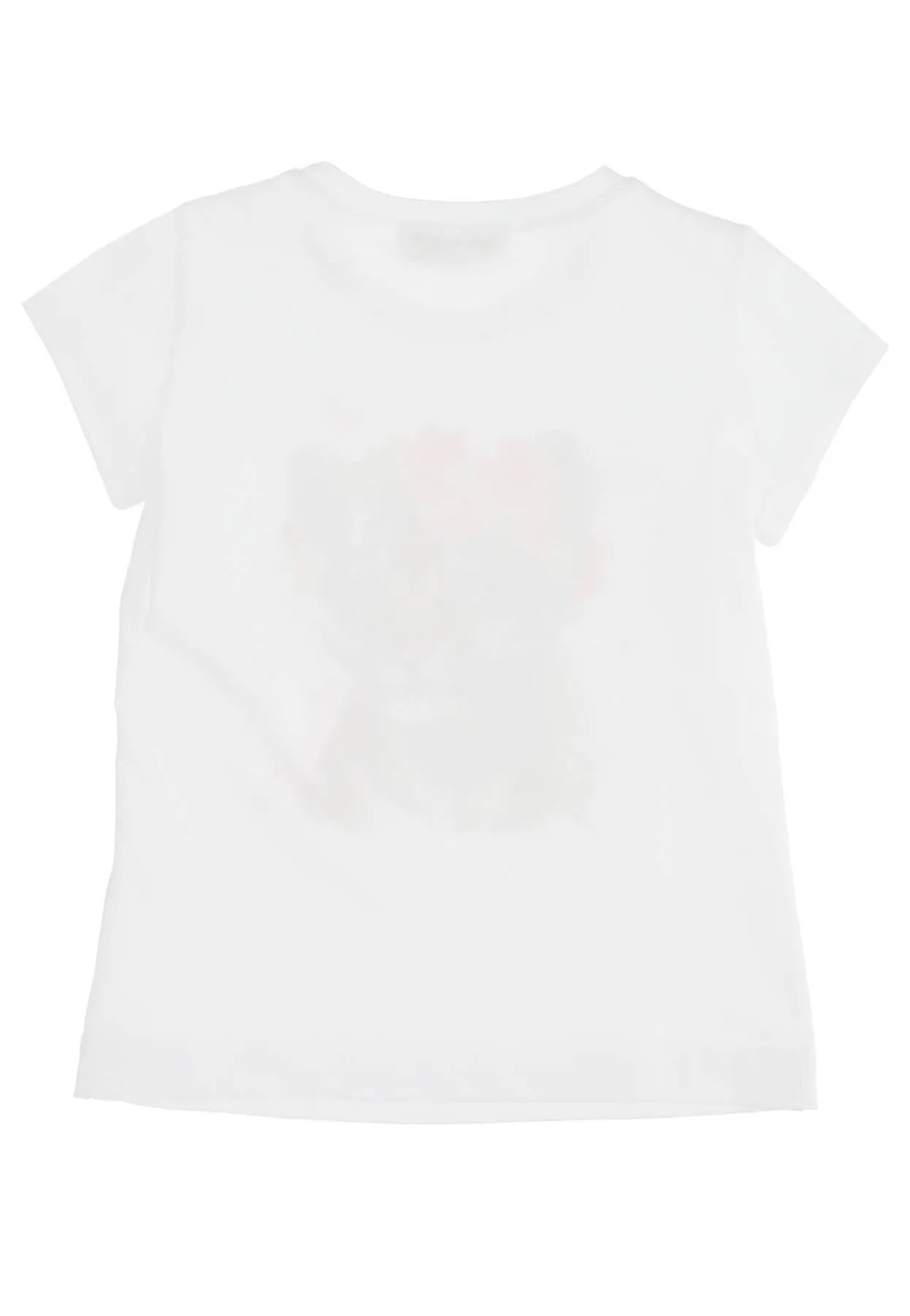 Monnalisa t-shirt bianca bambina in jersey di cotone stretch