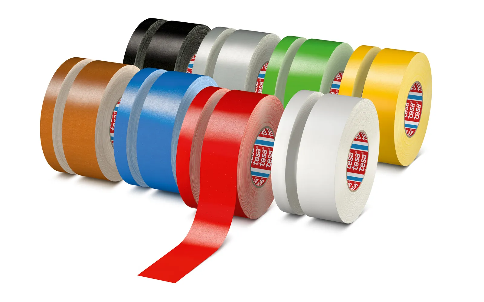 Nastro americano Rosso in Tessuto rivestito in acrilico Tesa 4651, 19mm x 25m x 0.31mm