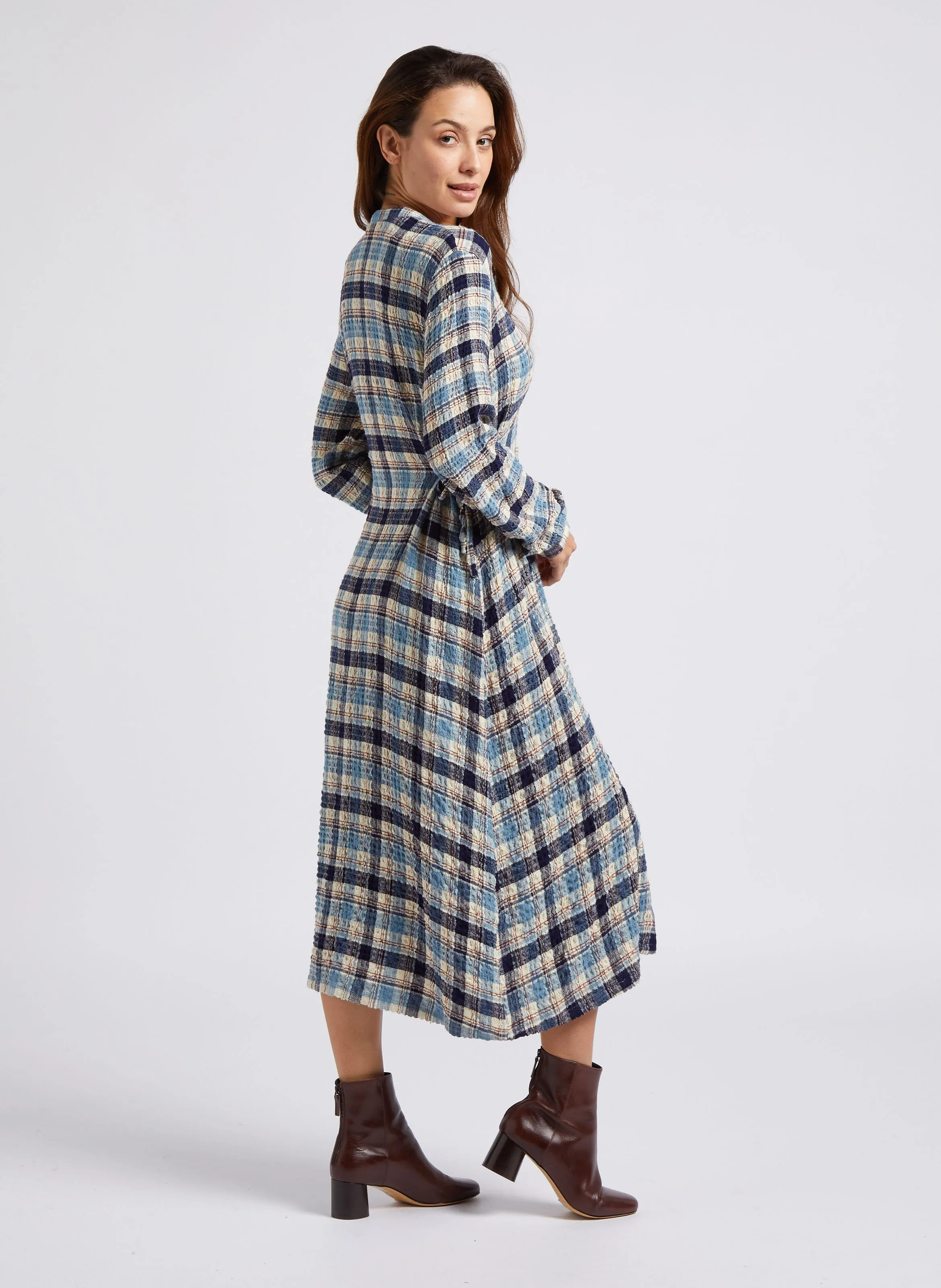  NICE THINGS   Abito lungo diritto con scollo a V | Beige