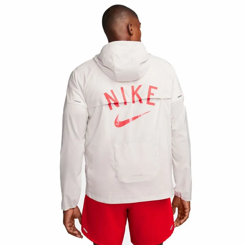 Nike Giacca Running Hoodie Bianco Rosso Uomo