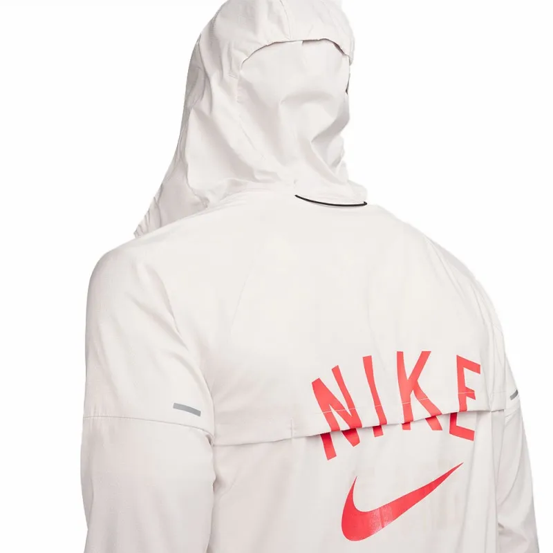 Nike Giacca Running Hoodie Bianco Rosso Uomo