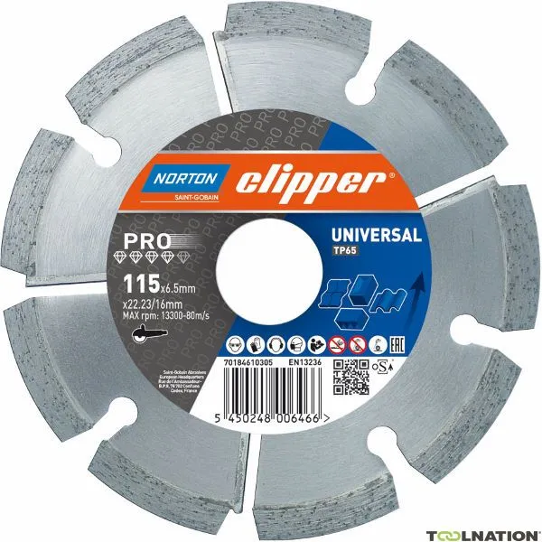 Norton Clipper 70184610305 Lama Pro Universal TP Joints 115 x 22,23 mm