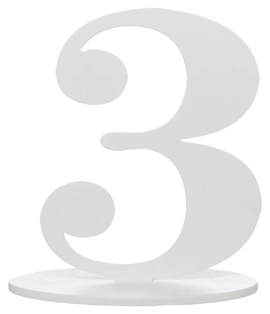 Numero 3 tavolo 17 cm