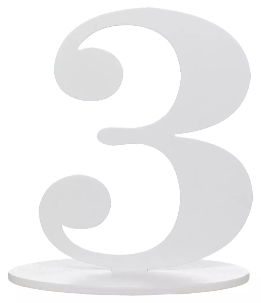 Numero 3 tavolo 17 cm