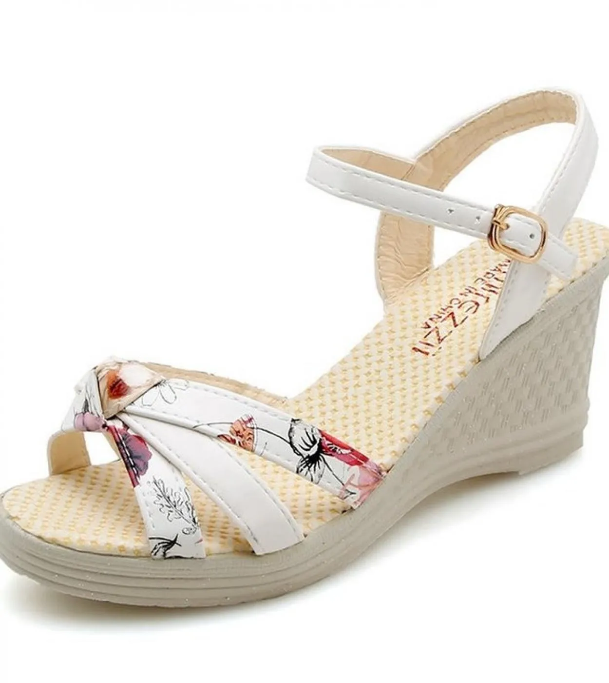 Nuove scarpe Sandali da donna Sandali con zeppa estivi Scarpe da donna Moda bohémien Fibbia Sandali antiscivolo classici Scarpe