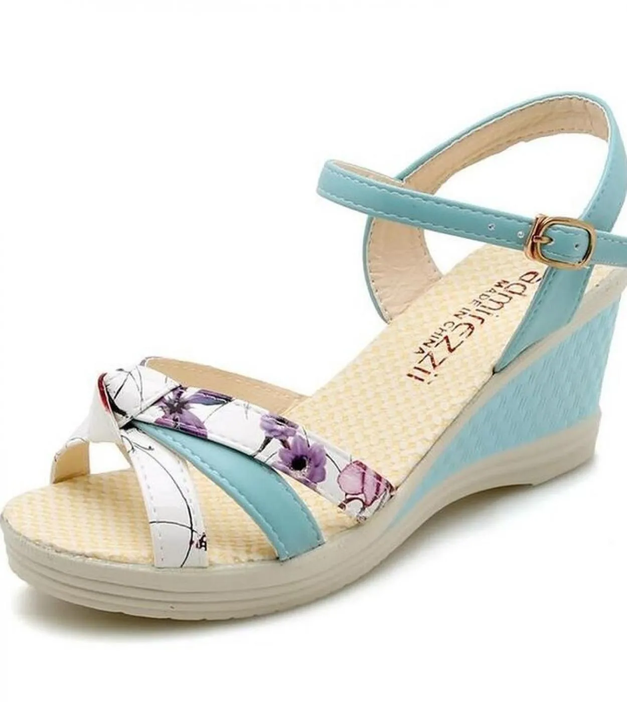 Nuove scarpe Sandali da donna Sandali con zeppa estivi Scarpe da donna Moda bohémien Fibbia Sandali antiscivolo classici Scarpe
