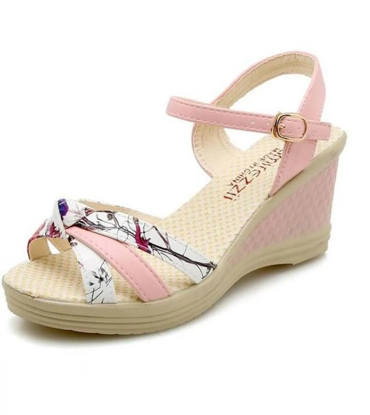 Nuove scarpe Sandali da donna Sandali con zeppa estivi Scarpe da donna Moda bohémien Fibbia Sandali antiscivolo classici Scarpe