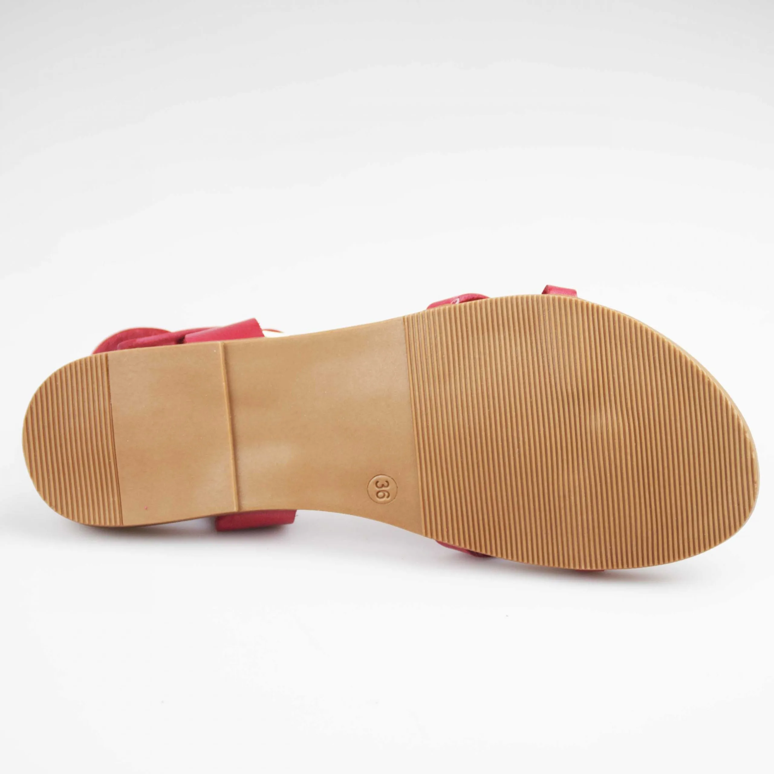Oh! My Sandals Sandalo infradito con listini pelle rosso