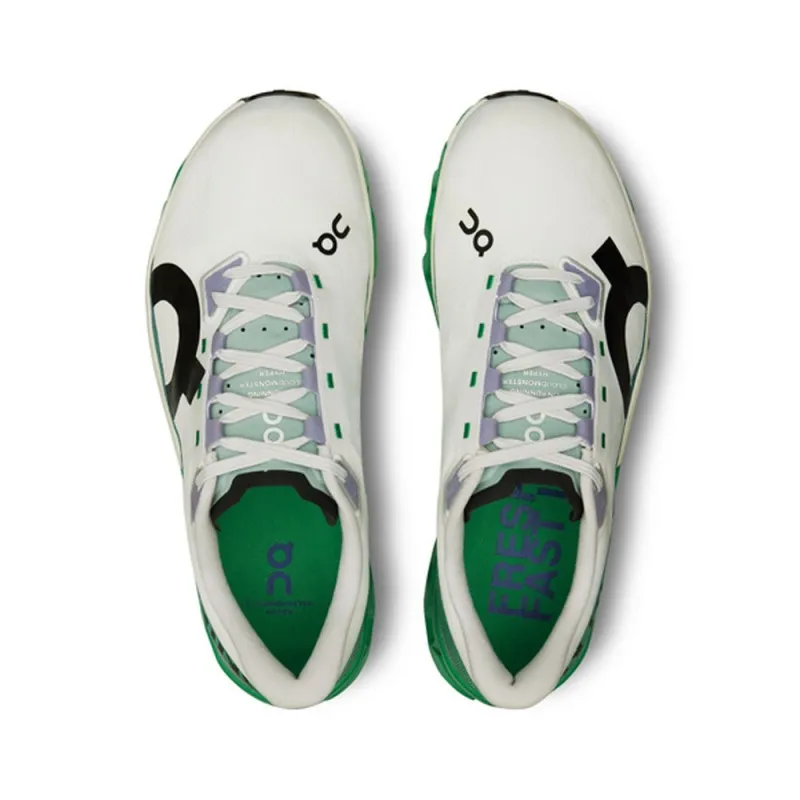 On Cloudmonster Hyper Bianco Verde - Scarpe Running Donna