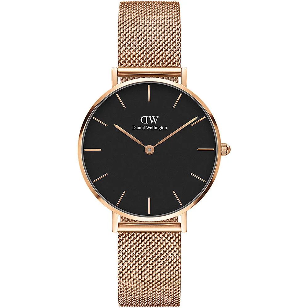 Orologio Donna Petite Melrose Rose Nero Daniel Wellington