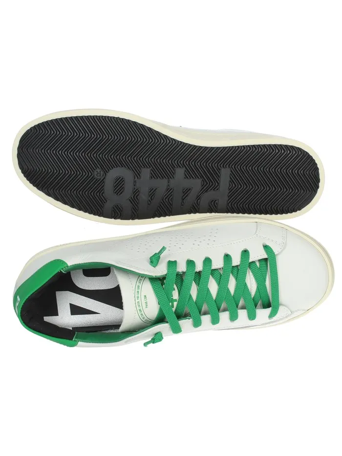 P448  SNEAKERS BASSA S23JHON-M BIANCO/VERDE