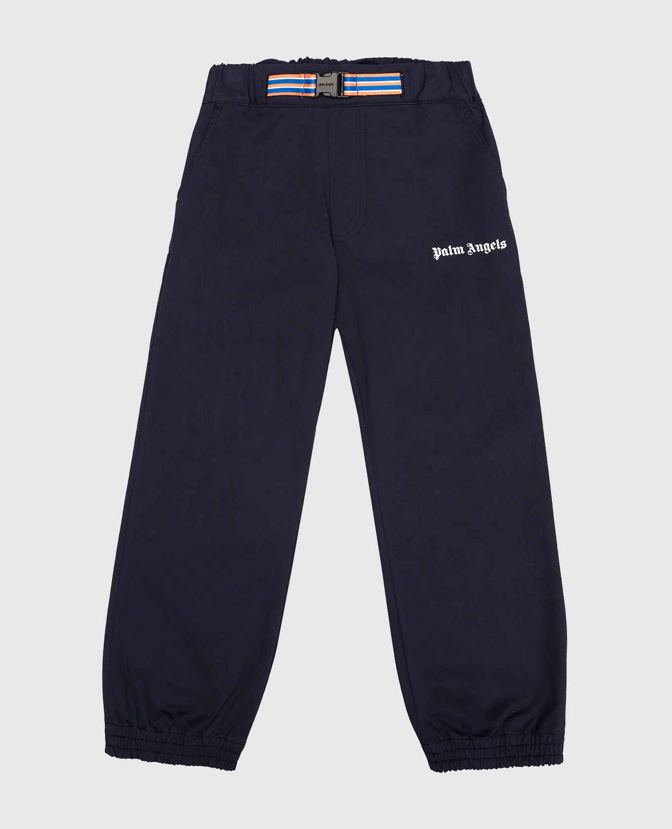 Palm Angels Joggers blu da bambino con stampa logo PBCA013S23FAB001