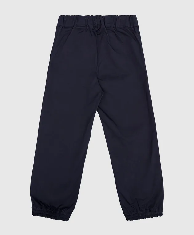 Palm Angels Joggers blu da bambino con stampa logo PBCA013S23FAB001