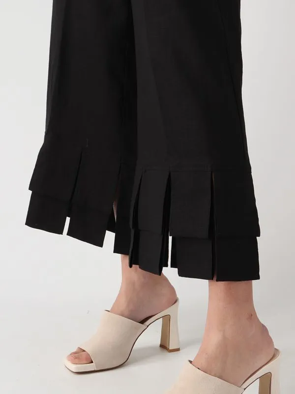 Pantalone donna Meimeij in lino Nero