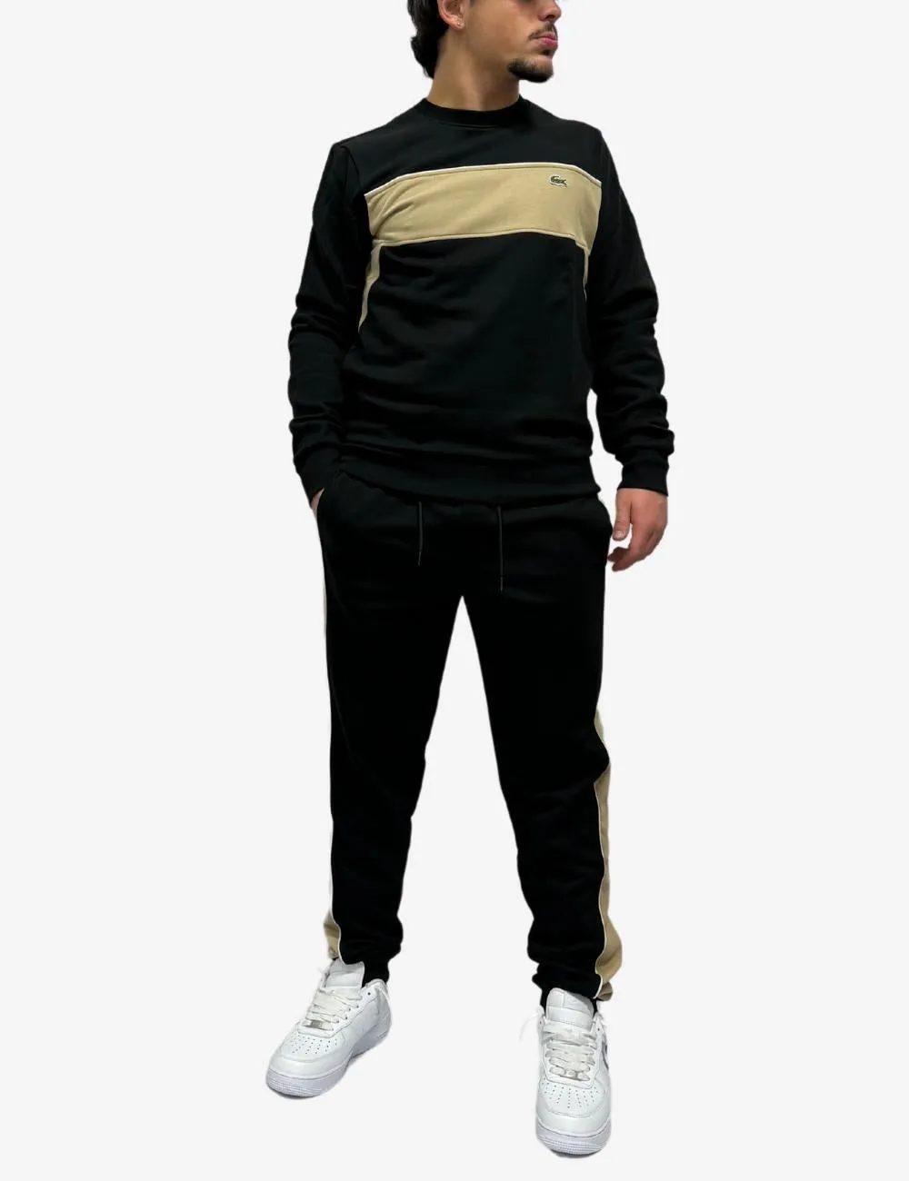 Pantalone Lacoste con banda uomo