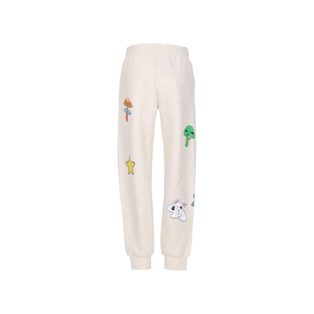pantalone tuta leggero uomo shroom mania sweatpants BONE MINERAL WASH