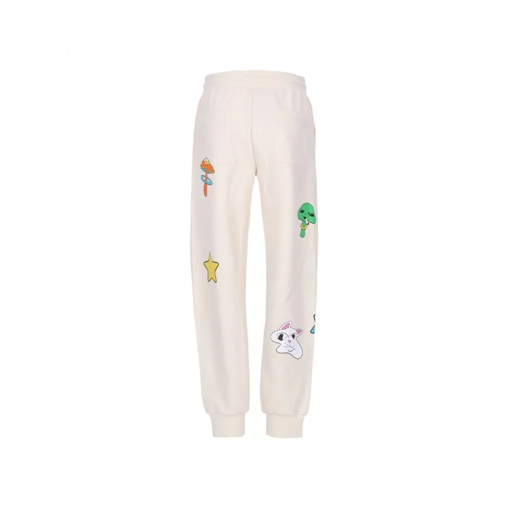 pantalone tuta leggero uomo shroom mania sweatpants BONE MINERAL WASH