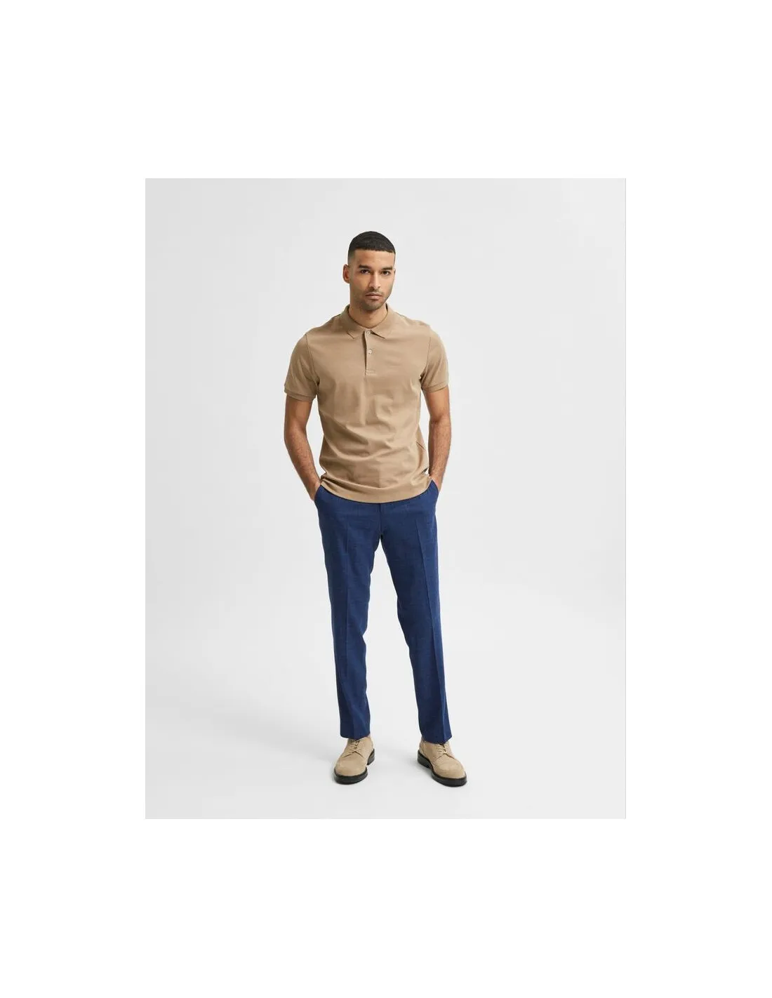 Pantaloni da abito uomo blu Oasis Selected