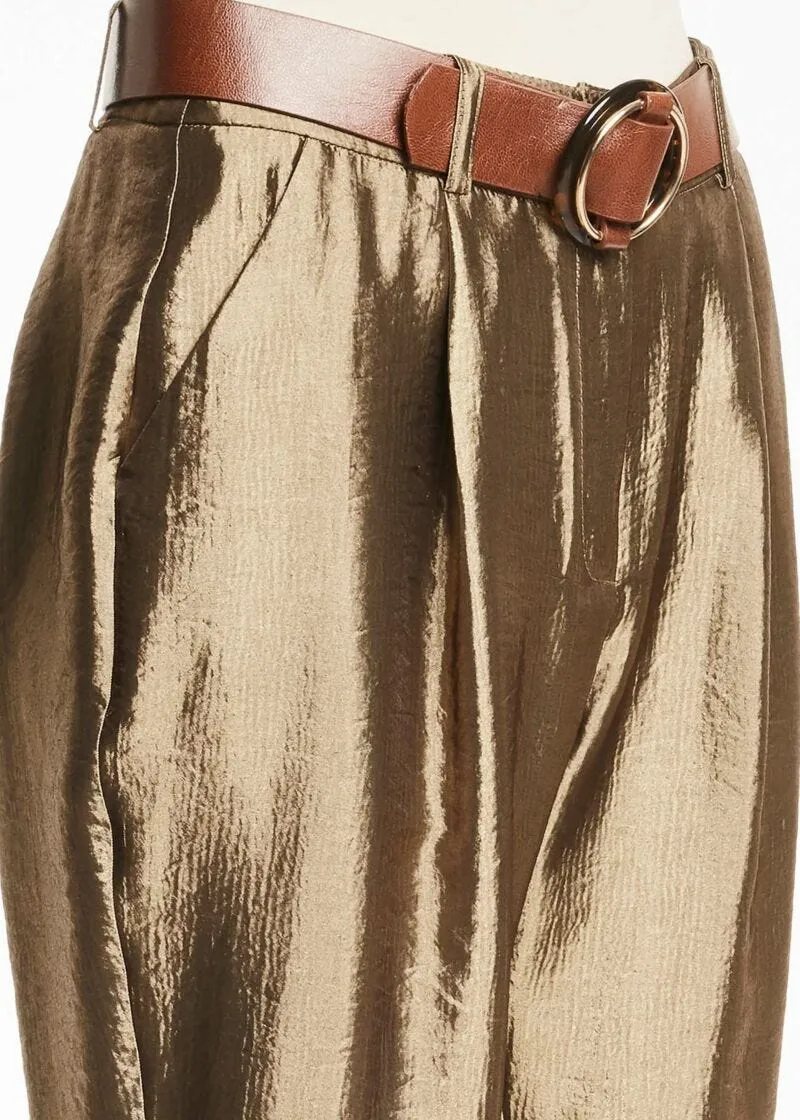 Pantaloni in viscosa lucida