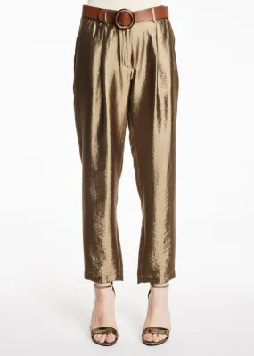 Pantaloni in viscosa lucida