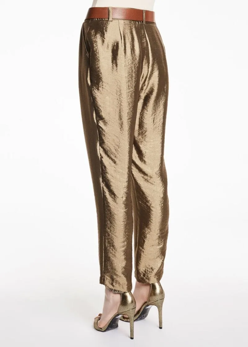 Pantaloni in viscosa lucida