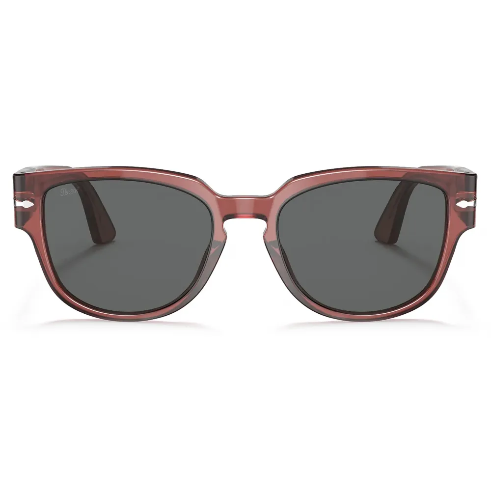 Persol - PO3231S - Rosso Brunito Trasparente / Grigio Scuro - Occhiali da Sole - Persol Eyewear