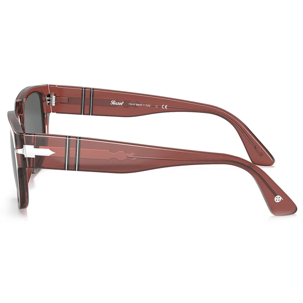 Persol - PO3231S - Rosso Brunito Trasparente / Grigio Scuro - Occhiali da Sole - Persol Eyewear