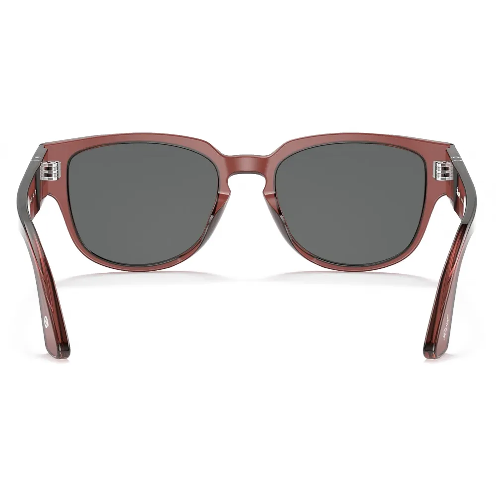 Persol - PO3231S - Rosso Brunito Trasparente / Grigio Scuro - Occhiali da Sole - Persol Eyewear