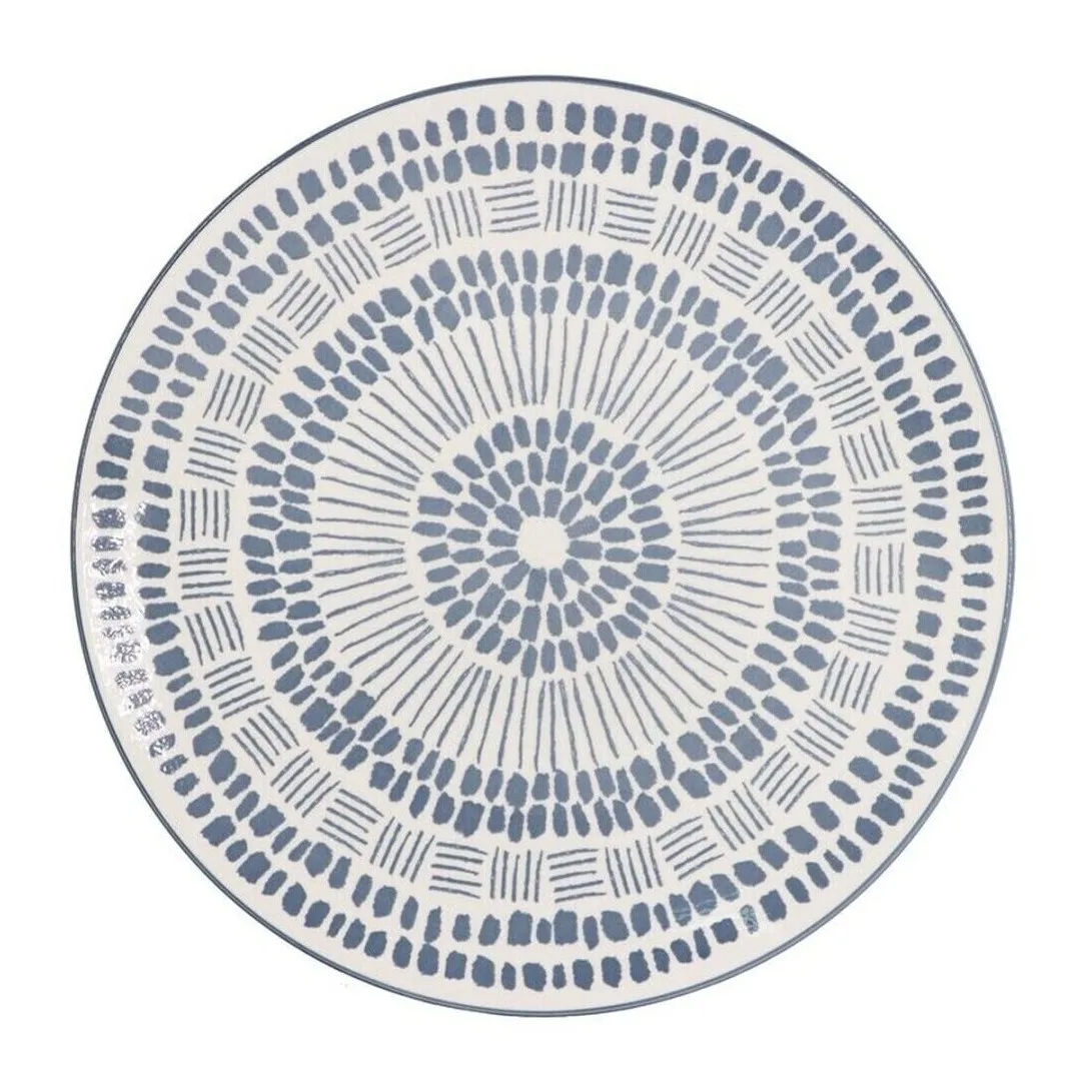 Piatto stampato blu di 27 cm