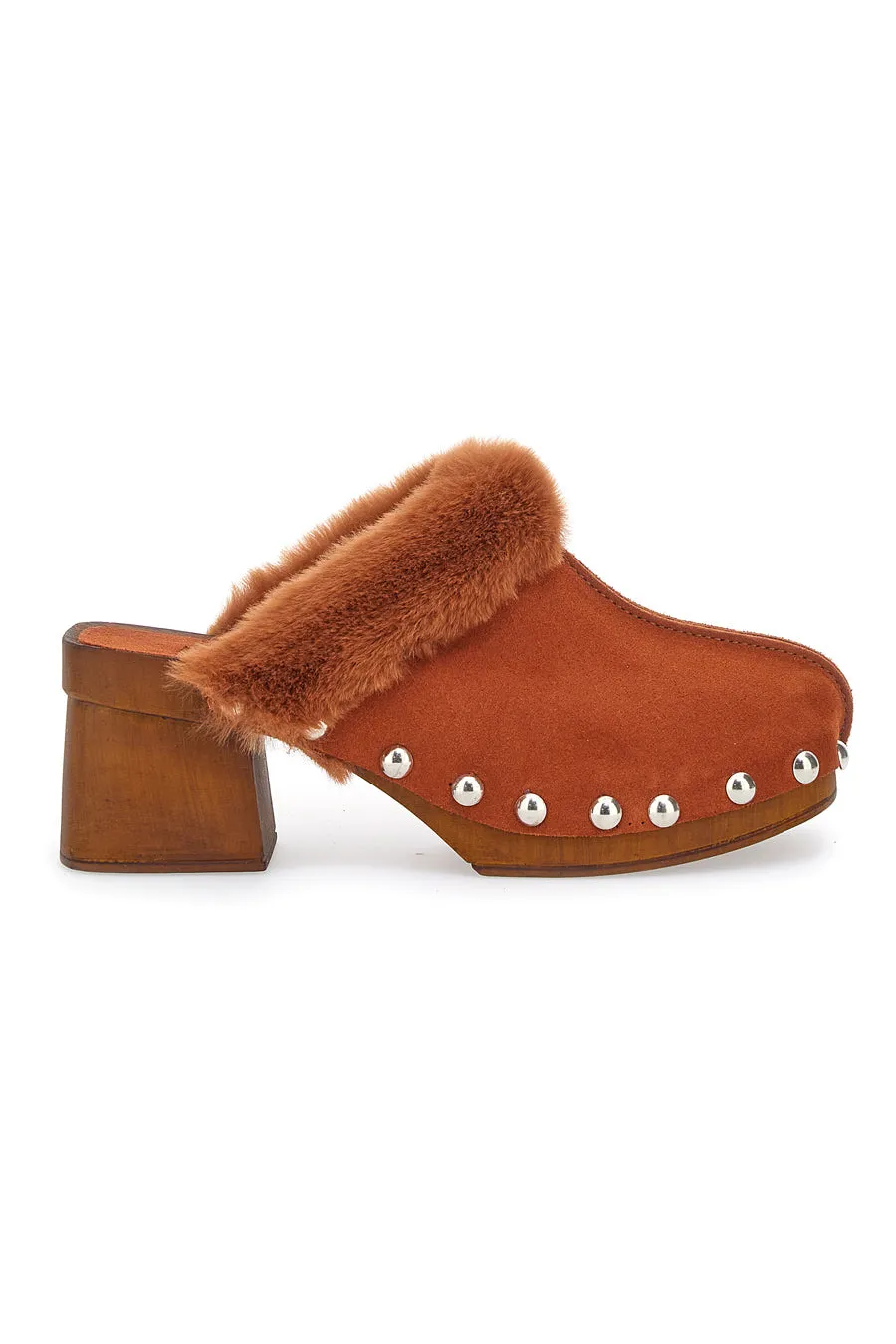   PITTARELLO MUST HAVE Zoccoli Clogs in EcoFur Pittarello Must Have 15301 Cognac
