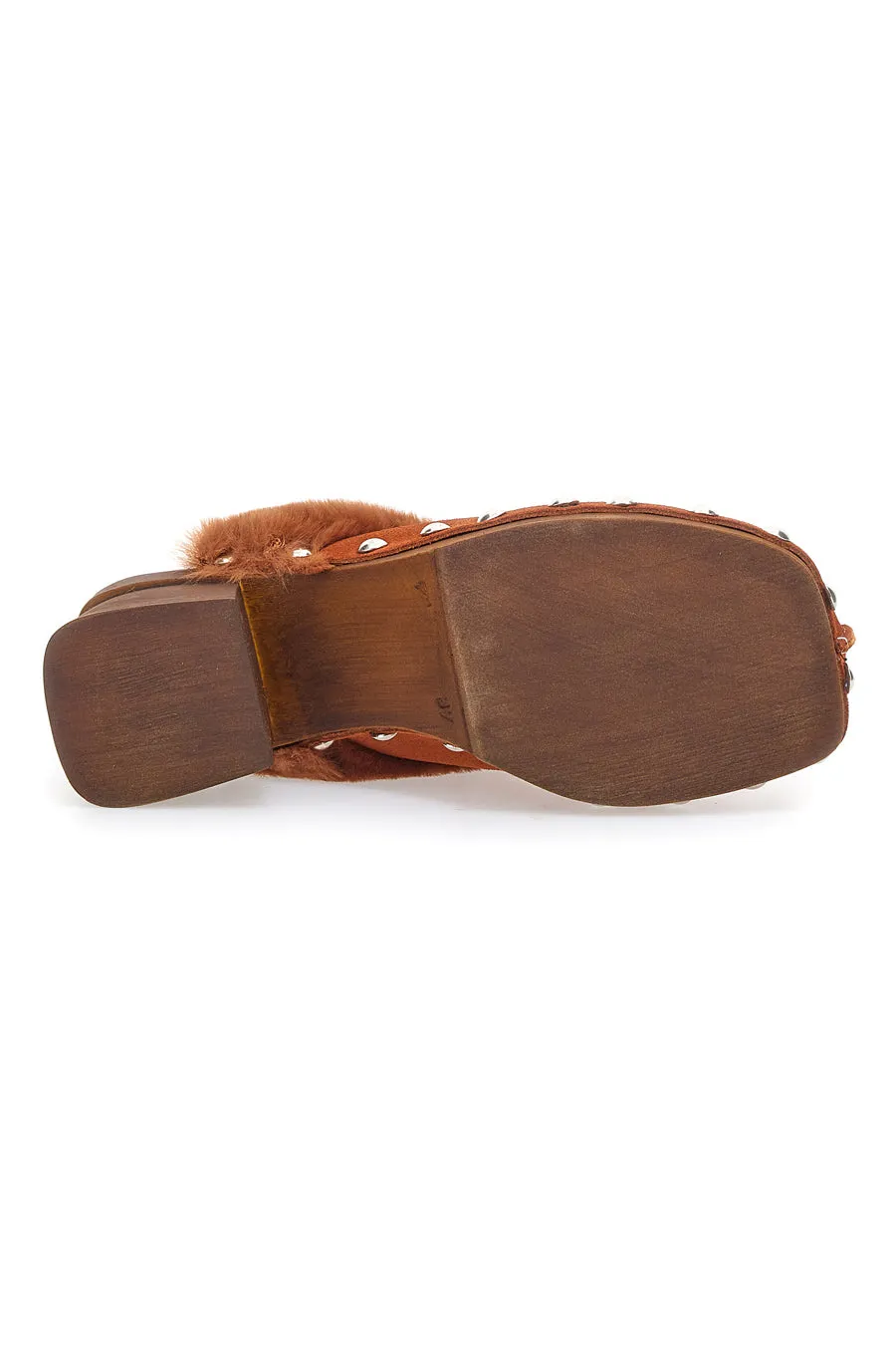   PITTARELLO MUST HAVE Zoccoli Clogs in EcoFur Pittarello Must Have 15301 Cognac