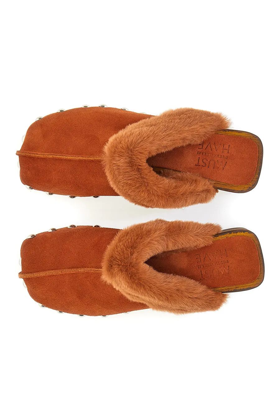  PITTARELLO MUST HAVE Zoccoli Clogs in EcoFur Pittarello Must Have 15301 Cognac