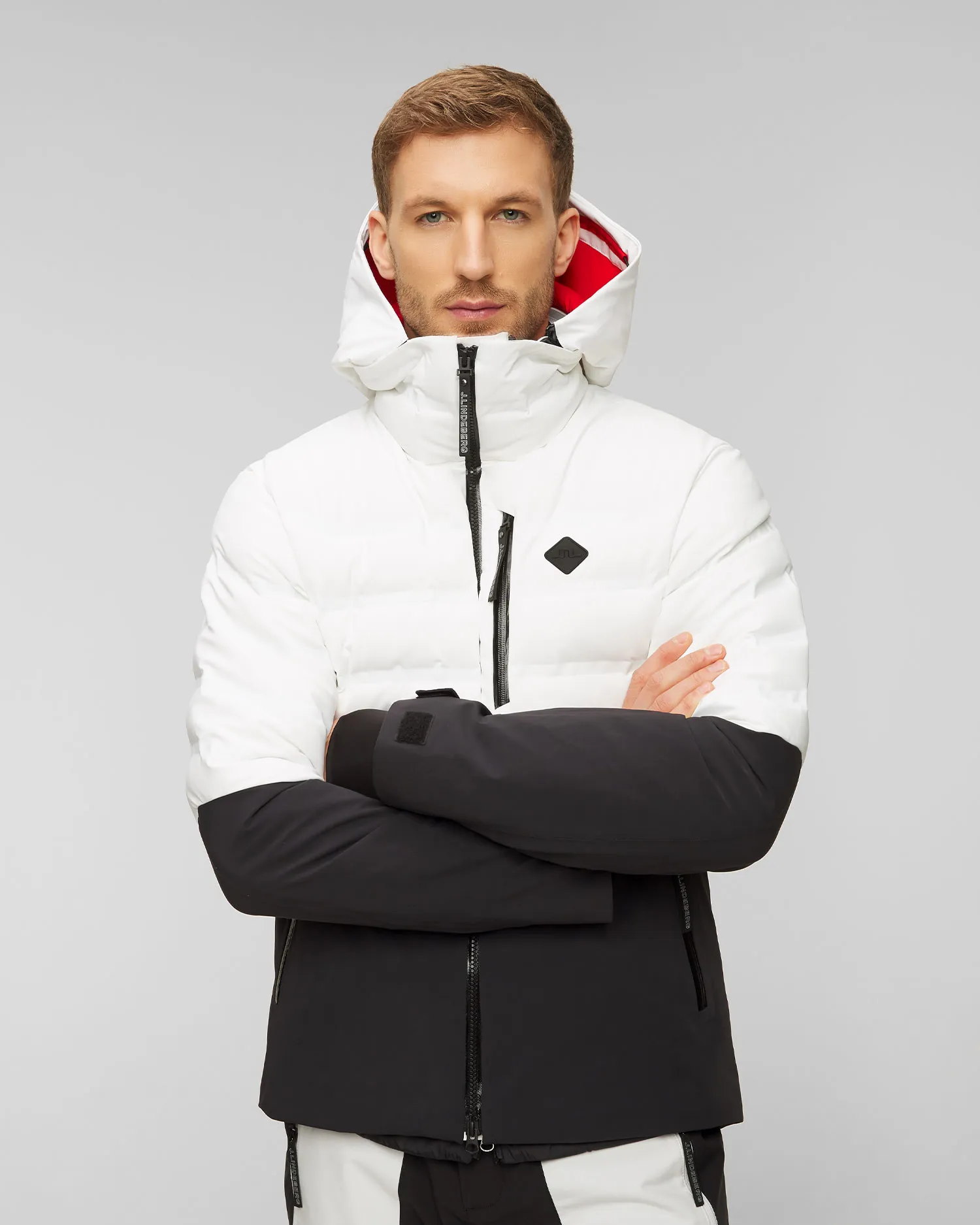 Piumino bianco da uomo J.Lindeberg Orbit SMOW08872-white