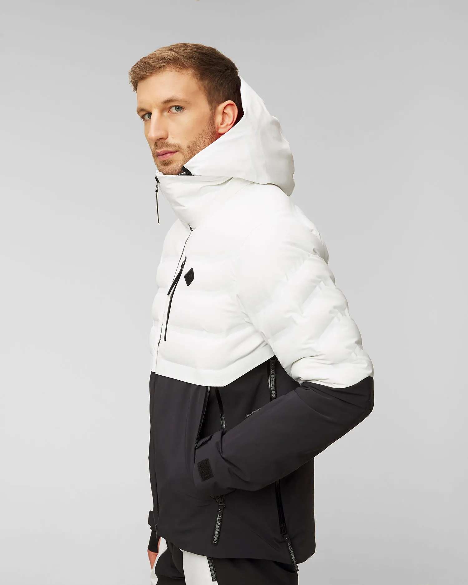 Piumino bianco da uomo J.Lindeberg Orbit SMOW08872-white