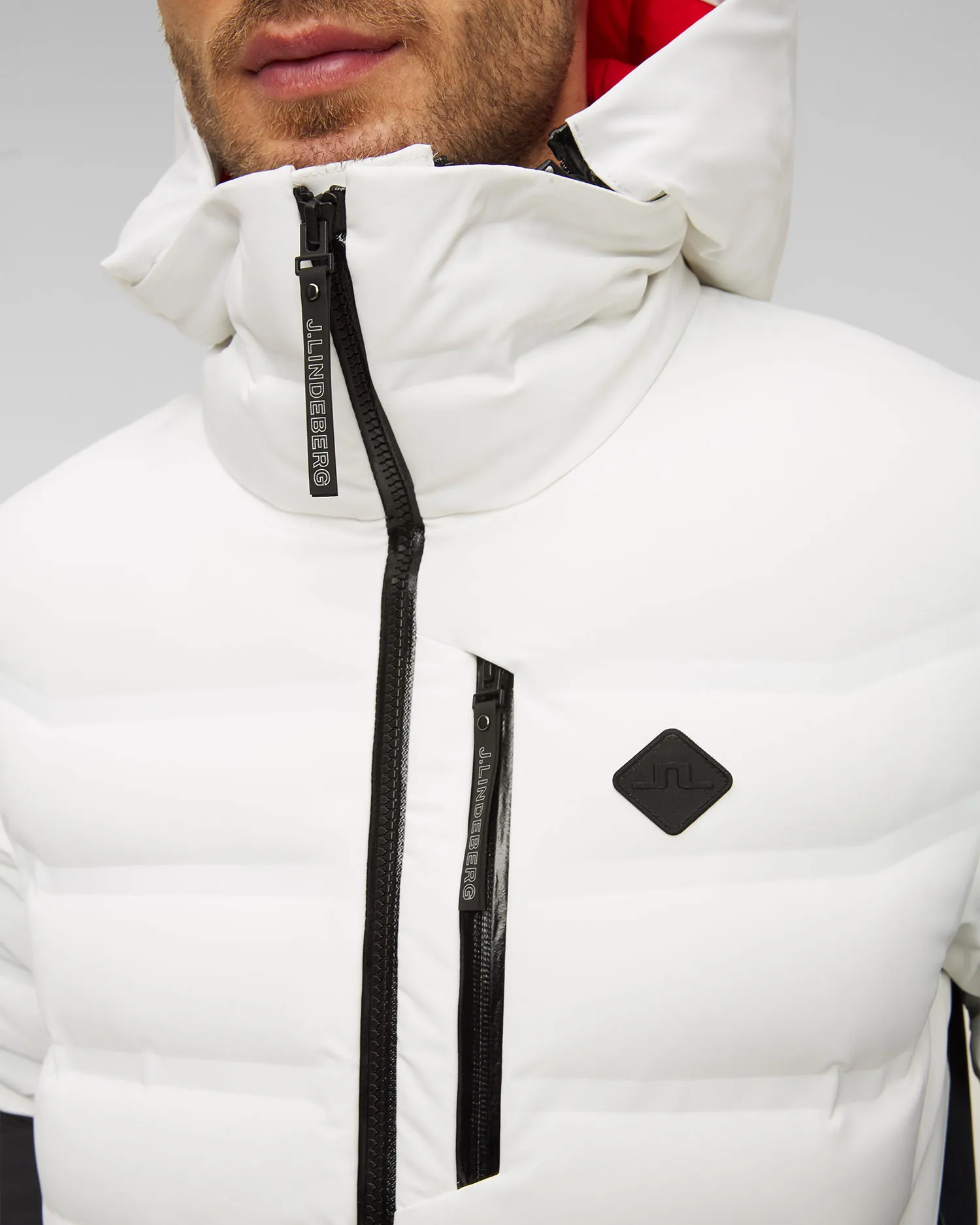 Piumino bianco da uomo J.Lindeberg Orbit SMOW08872-white