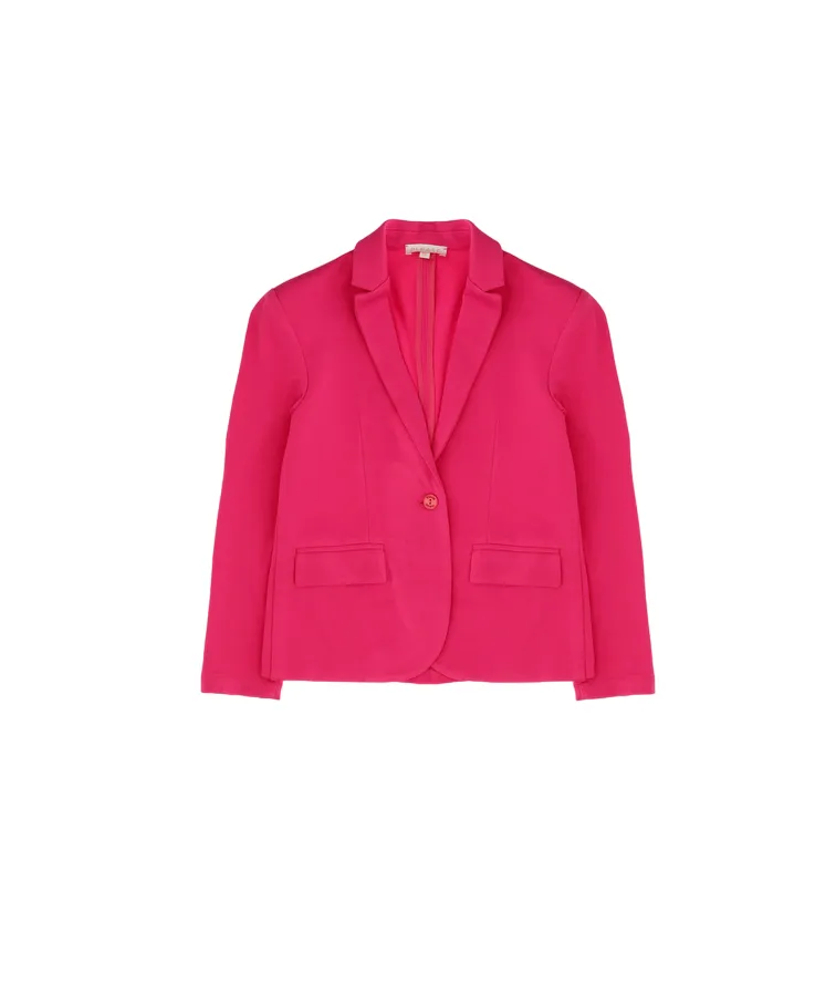 Please Single-breasted girl's single-color jacket with single button JB50172G62 cherry