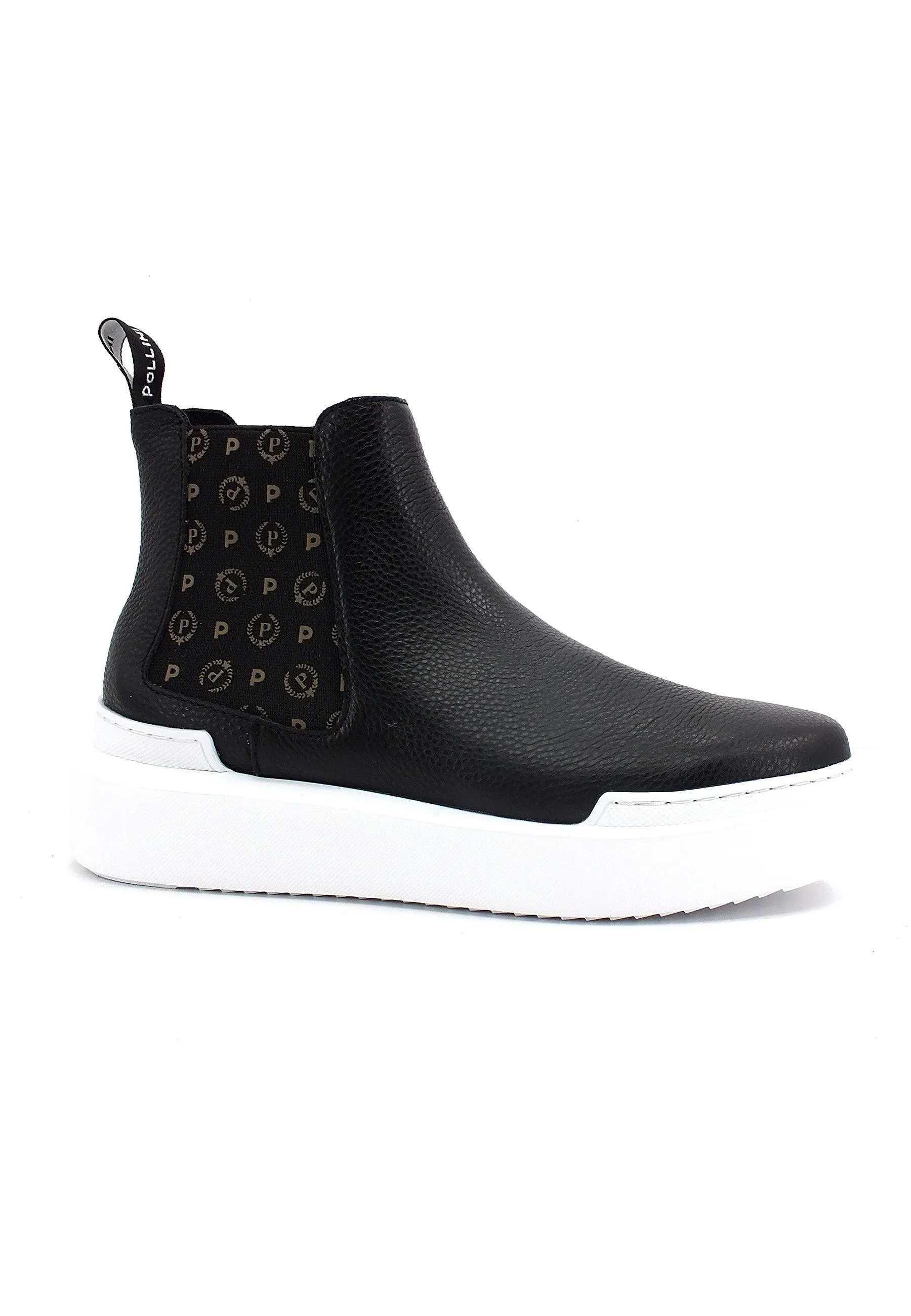 POLLINI Slip On Hi Loghi Donna Nero TA15154G0DQ1F00A