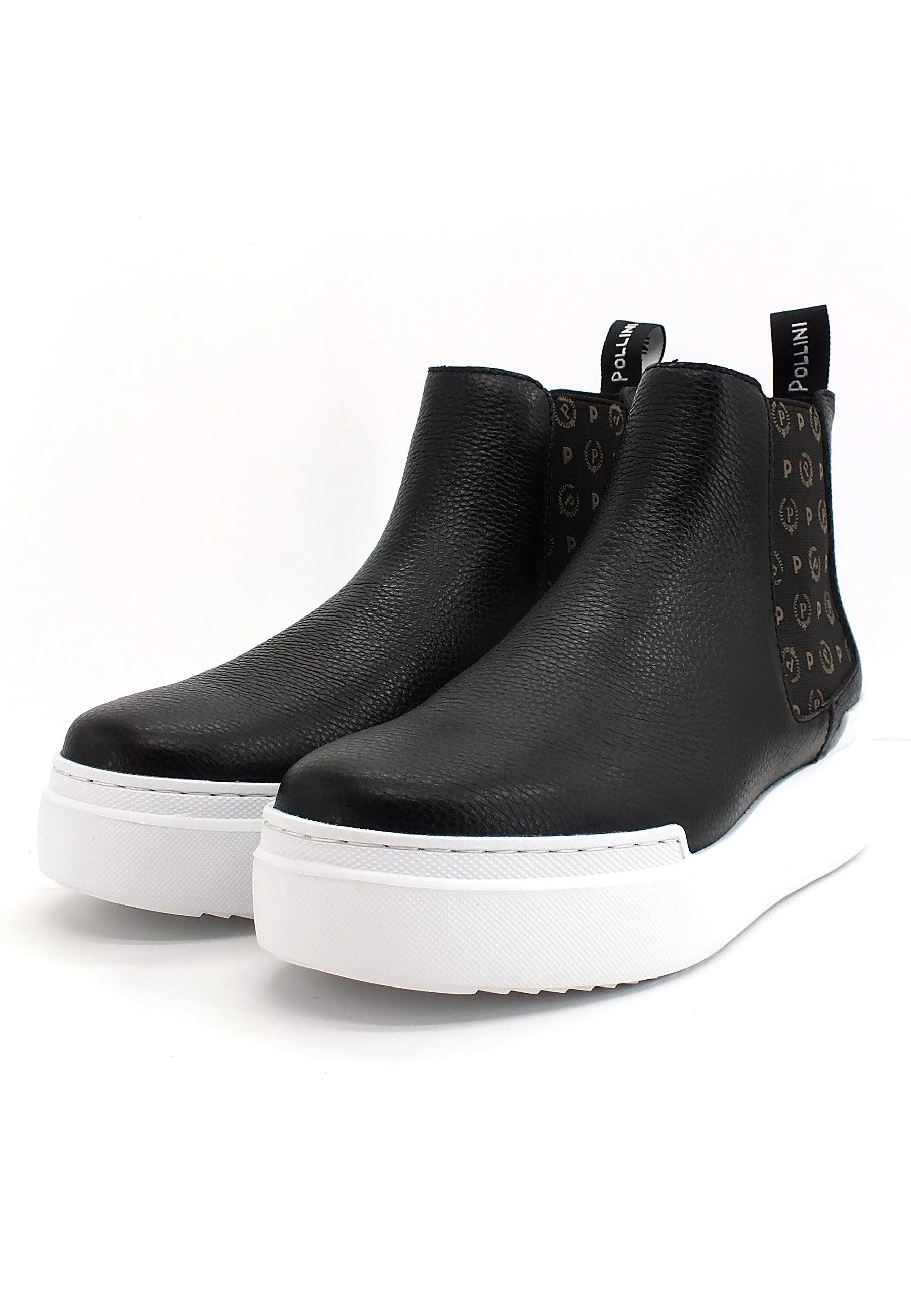 POLLINI Slip On Hi Loghi Donna Nero TA15154G0DQ1F00A