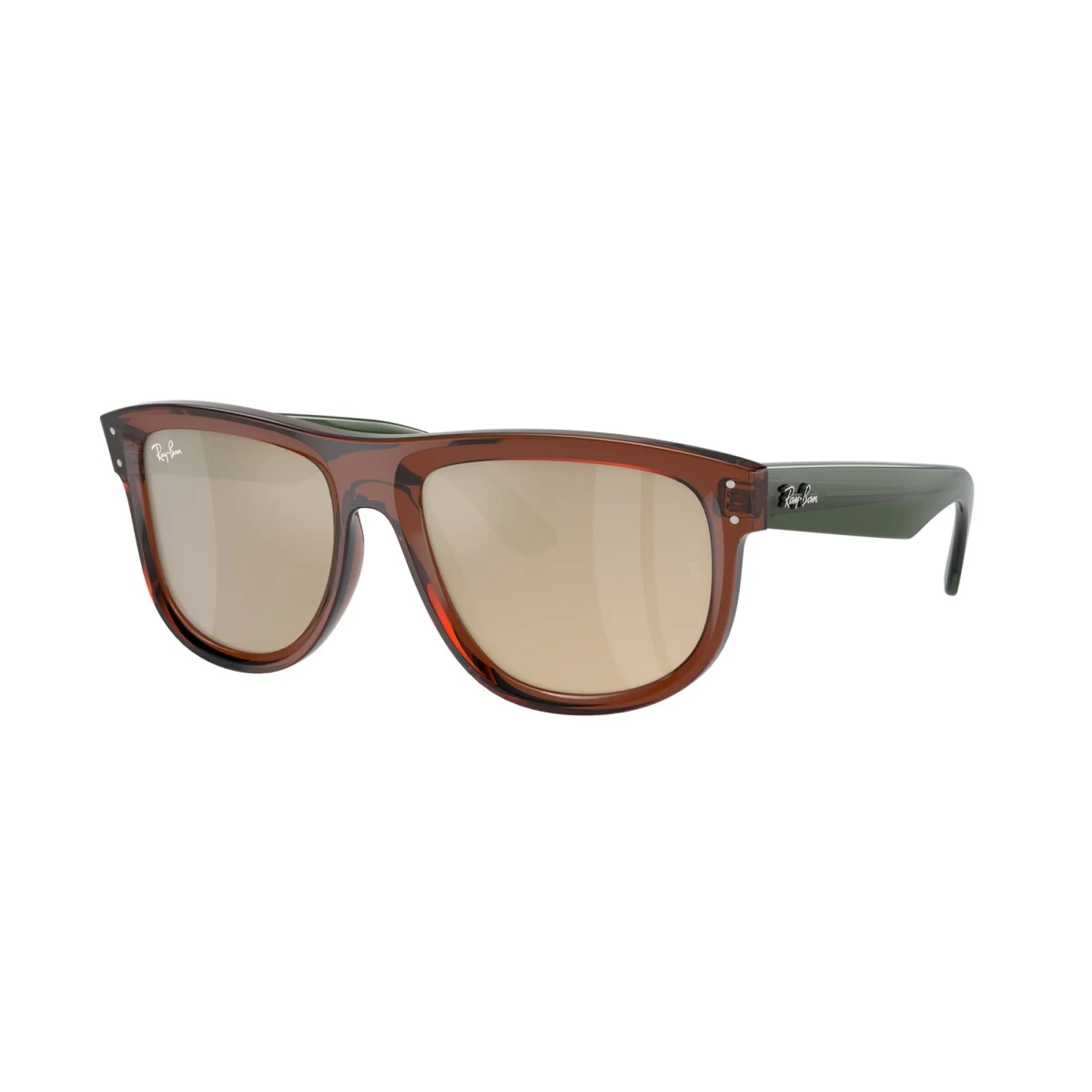   Ray-Ban RB R0501S Boyfriend Reverse 67102O Marrone Chiaro Trasparente | Occhiale Da Sole Unisex 