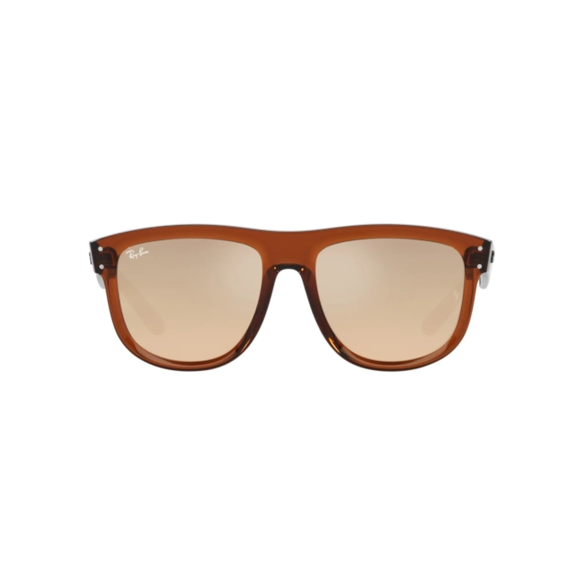  Ray-Ban RB R0501S Boyfriend Reverse 67102O Marrone Chiaro Trasparente | Occhiale Da Sole Unisex 
